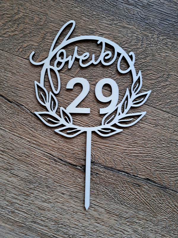 Caketopper "forever 29"
